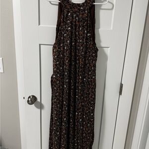 Banana Republic Brown and Orange Maxi Dress
